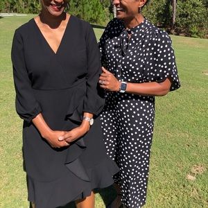 J.Crew Black Ruffled Dress